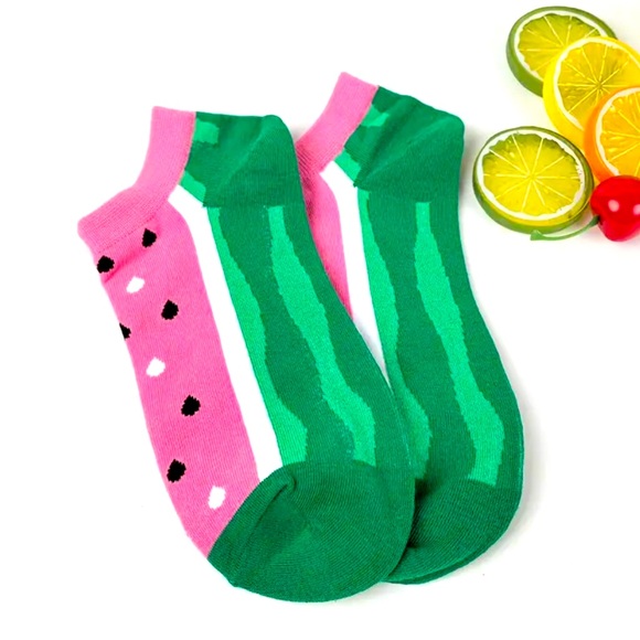 2 Pairs Watermelon Socks - Picture 3 of 4